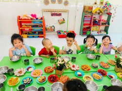Hình ảnh TRƯỜNG MẦM NON XƯƠNG HUÂN  TỔ CHỨC TIỆC BUFFET CUỐI NĂM HỌC 2024 – 2025