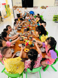 Hình ảnh TRƯỜNG MẦM NON XƯƠNG HUÂN  TỔ CHỨC TIỆC BUFFET CUỐI NĂM HỌC 2024 – 2025