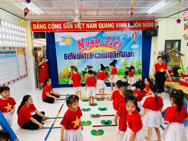 TRƯỜNG MẦM NON XƯƠNG HUÂN TỔ CHỨC  “BÉ VỚI NGÀY HỘI DÂN GIAN” NĂM HỌC 2024 - 2025
