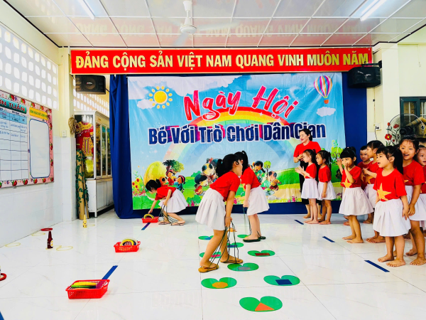 TRƯỜNG MẦM NON XƯƠNG HUÂN TỔ CHỨC  “BÉ VỚI NGÀY HỘI DÂN GIAN” NĂM HỌC 2024 - 2025