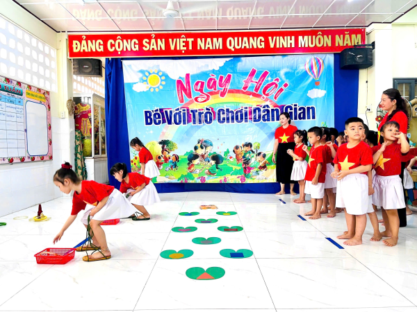 TRƯỜNG MẦM NON XƯƠNG HUÂN TỔ CHỨC  “BÉ VỚI NGÀY HỘI DÂN GIAN” NĂM HỌC 2024 - 2025