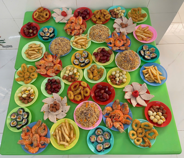 TRƯỜNG MẦM NON XƯƠNG HUÂN TỔ CHỨC TIỆC BUFFET CUỐI NĂM HỌC 2024 – 2025