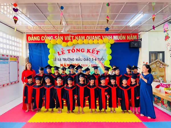 TRƯỜNG MẦM NON XƯƠNG HUÂN TỔ CHỨC LỄ TỔNG KẾT NĂM HỌC VÀ LỄ RA TRƯỜNG CHO CÁC CHÁU LỚP MẪU GIÁO 5 – 6 TUỔI NĂM HỌC 2024 - 2025
