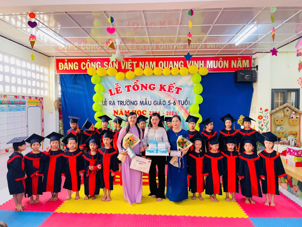 TRƯỜNG MẦM NON XƯƠNG HUÂN TỔ CHỨC LỄ TỔNG KẾT NĂM HỌC VÀ LỄ RA TRƯỜNG CHO CÁC CHÁU LỚP MẪU GIÁO 5 – 6 TUỔI NĂM HỌC 2024 - 2025