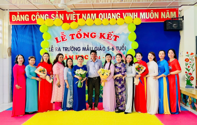 TRƯỜNG MẦM NON XƯƠNG HUÂN TỔ CHỨC LỄ TỔNG KẾT NĂM HỌC VÀ LỄ RA TRƯỜNG CHO CÁC CHÁU LỚP MẪU GIÁO 5 – 6 TUỔI NĂM HỌC 2024 - 2025