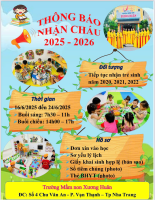 THÔNG BÁO NHẬN CHÁU NĂM HỌC 2025 - 2026