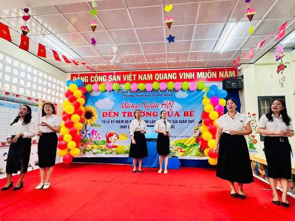 TRƯỜNG MẦM NON XƯƠNG HUÂN TỔ CHỨC  “NGÀY HỘI ĐẾN TRƯỜNG CỦA BÉ VÀ KỶ NIỆM 80 NĂM TRUYỀN THỐNG NGÀNH GIÁO DỤC”  NĂM HỌC 2025 - 2026