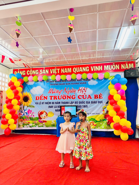 TRƯỜNG MẦM NON XƯƠNG HUÂN TỔ CHỨC  “NGÀY HỘI ĐẾN TRƯỜNG CỦA BÉ VÀ KỶ NIỆM 80 NĂM TRUYỀN THỐNG NGÀNH GIÁO DỤC”  NĂM HỌC 2025 - 2026