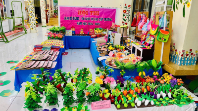 TRƯỜNG MẦM NON XƯƠNG HUÂN TỔ CHỨC HỘI THI LÀM ĐỒ DÙNG ĐỒ CHƠI TỰ TẠO  NĂM HỌC 2025 – 2026