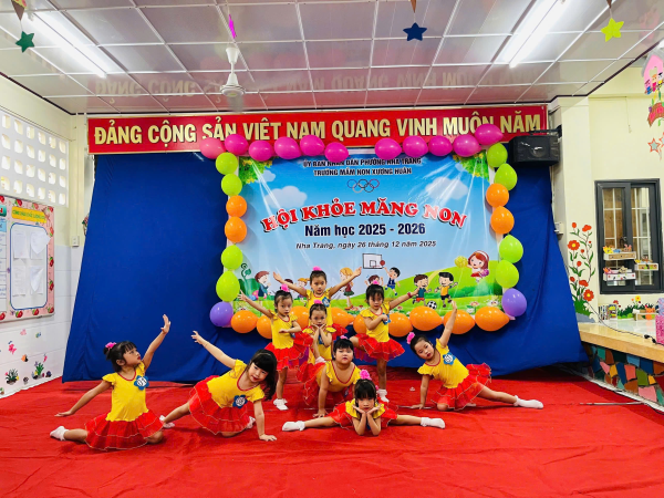 TRƯỜNG MẦM NON XƯƠNG HUÂN TỔ CHỨC  HỘI THI “HỘI KHỎE MĂNG NON” NĂM HỌC 2025 - 2026